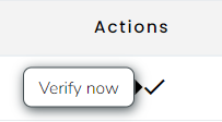 Verify in the Actions column